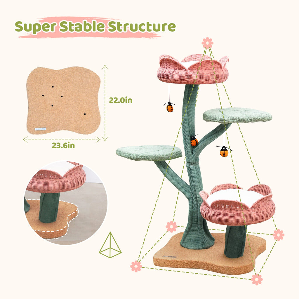 Yellow Tulip Cat Tree