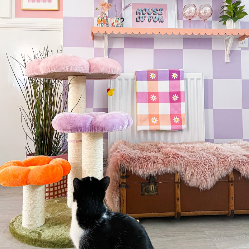 Three Flower Cat Tree